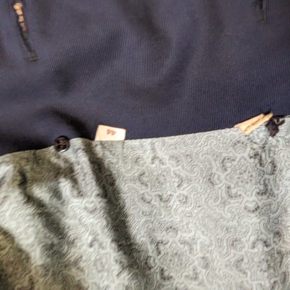 Men's Vintage Double Breasted Navy Blue Trench Coat 44 - Picture 7 of 8